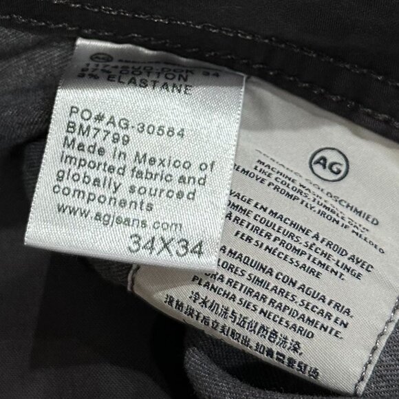 AG The Graduate Sueded Tailored Leg Pant - Grey - Picture 4 of 4